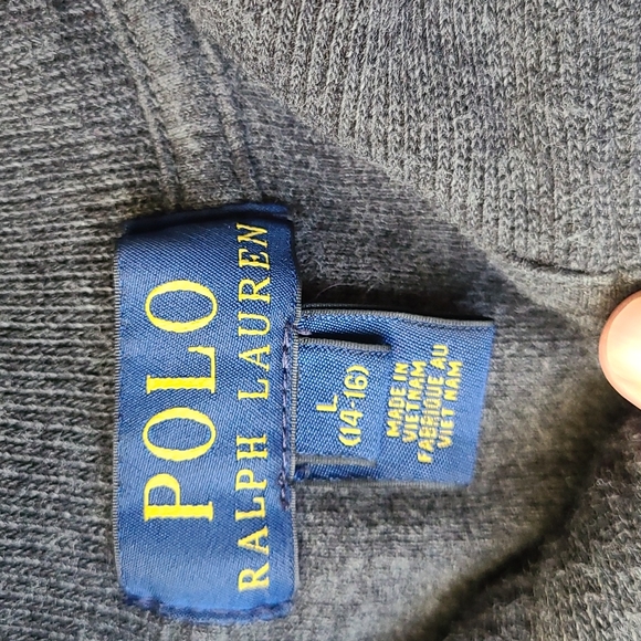 Polo grey half zip, size L - Picture 3 of 3